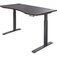 thumbnail image 1 of MotionWise Manager Series Dual Motorized Rising Sit/Stand Desk for Home Or Office, American Walnut, 1 of 8
