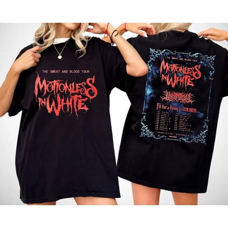 Motionless In White The Sweat And Blood Tour 2026 Gift for Fan T-shirt Sizes S-5XL