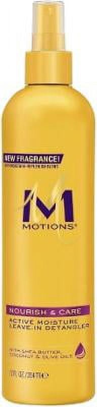 Motions Active Moisture Leave In Dentangler - For Wavy, Curly, Coily hair. Contains Coconut Oil, Shea Butter and Argan Oil, 12 Oz.