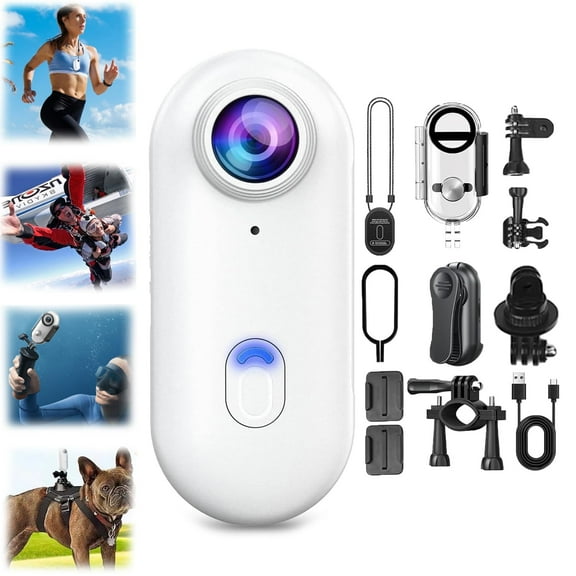 Motiontrail - Nexo25 Camera, 2025 New Nexo25 Black Camera with 4k/1080p, Waterproof Case, Magnetic Clip, 360° Rotation, Ideal for Sports, Cycling, Diving, Travel & Outdoor Exp