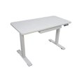 Motionwise Electric Height Adjustable Desk, Home Office Style, 24"x48", Snow White SDG48W