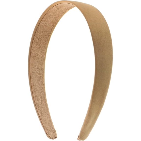 Motique Accessories 1 Inch Satin Hard Headband (Light Brown)