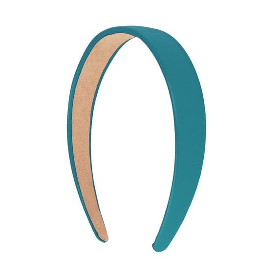 Motique Accessories 1 Inch Vegan Leather Headband for Women and Girls (Turquoise)