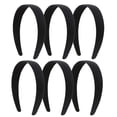 thumbnail image 1 of Motique Accessories 1 Satin Headband - Set of 6 (Black/Black), 1 of 4