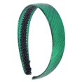 thumbnail image 1 of Motique Accessories 1 inch Metallic Fabric Headband (Green), 1 of 1