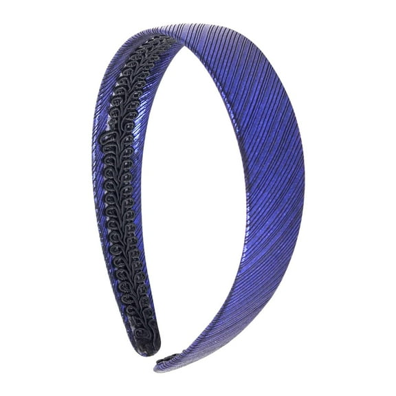 Motique Accessories 1 inch Metallic Fabric Headband (Royal)