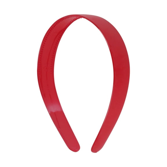 Motique Accessories 1 inch Red Plastic Hard Headband with Teeth Head Band Women and Girls