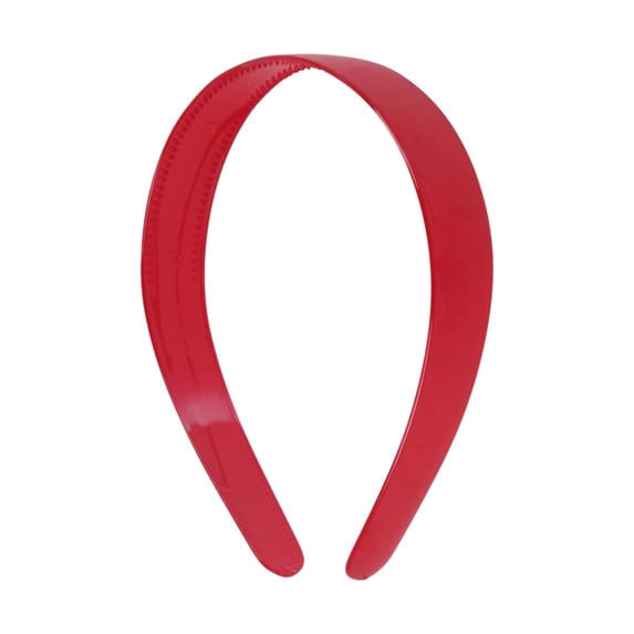 Motique Accessories 1 inch Red Plastic Hard Headband with Teeth Head Band Women and Girls