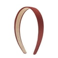 thumbnail image 1 of Motique Accessories 1 inch Satin Hard Headband (Brown), 1 of 5