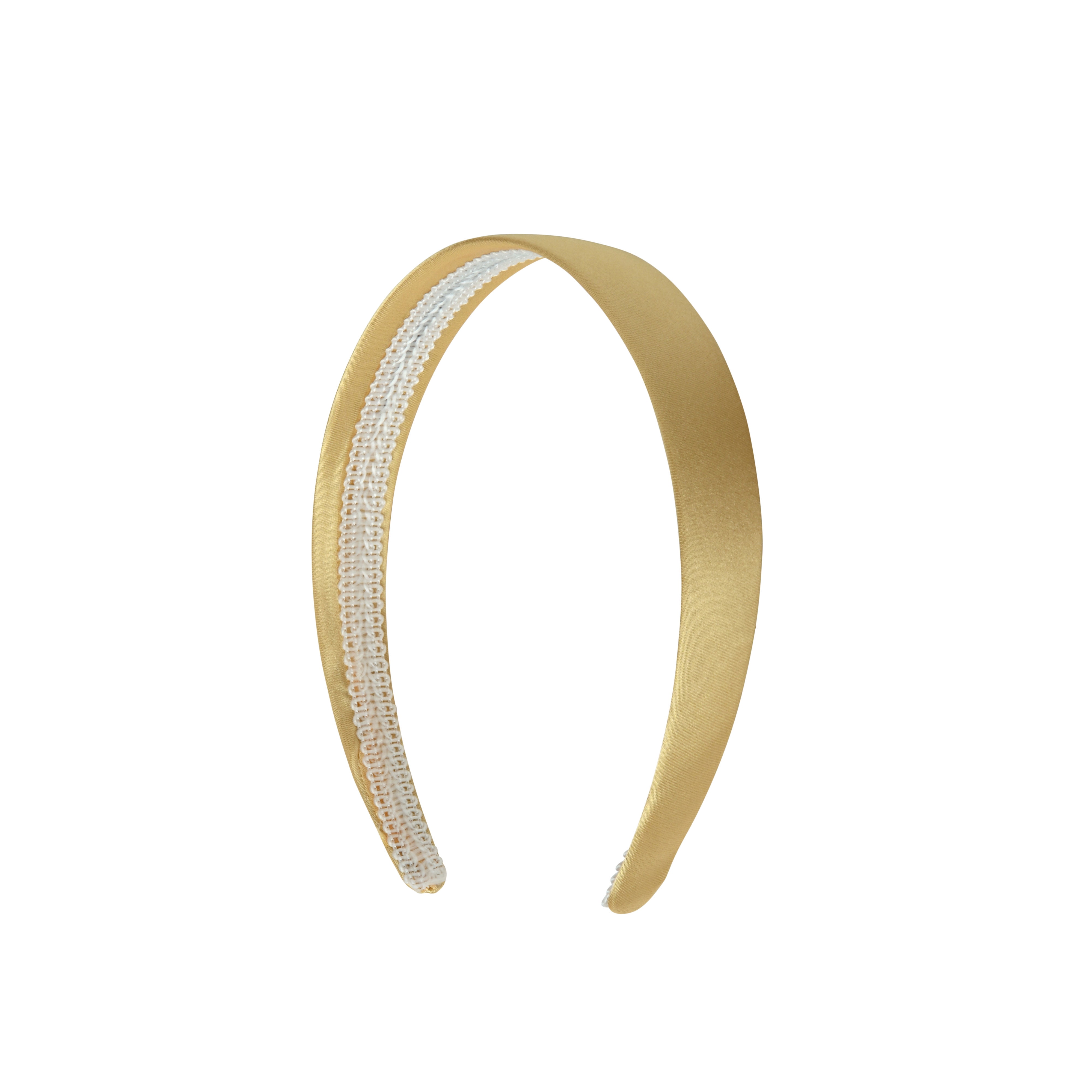 Motique Accessories 1 inch Satin Hard Headband (Champagne 