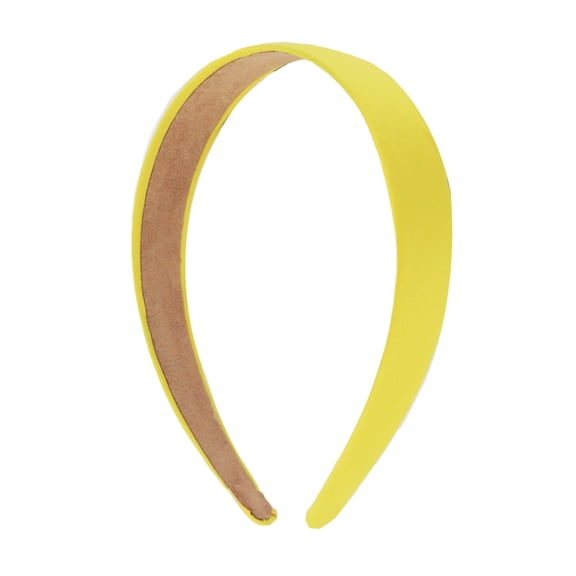 Motique Accessories 1 inch Satin Headband - Yellow