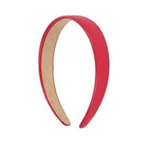 Motique Accessories 1 inch Vegan Leather Headband for Women and Girls (Red)