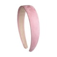 thumbnail image 1 of Motique Accessories 1 inch Wide Suede like Headband Solid Hair Band for Women and Girls - Pink, 1 of 3