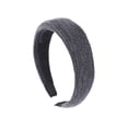 thumbnail image 1 of Motique Accessories 2 Inch Ribbed Cotton Padded Headband Dark Grey, 1 of 5