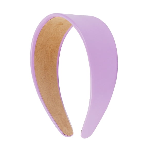 Motique Accessories 2 Inch Vegan Leather Headband for Women (Lavender, One Size)