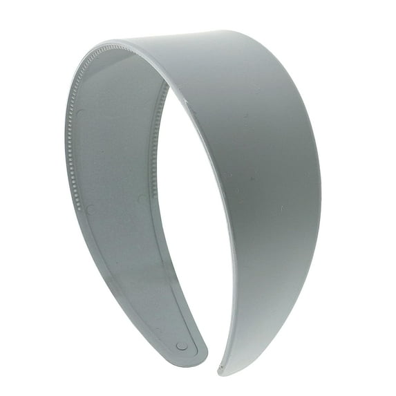 Motique Accessories 2 inch Hard Plastic Headband with Teeth Women and Girls wide Hair Band (Light Grey)