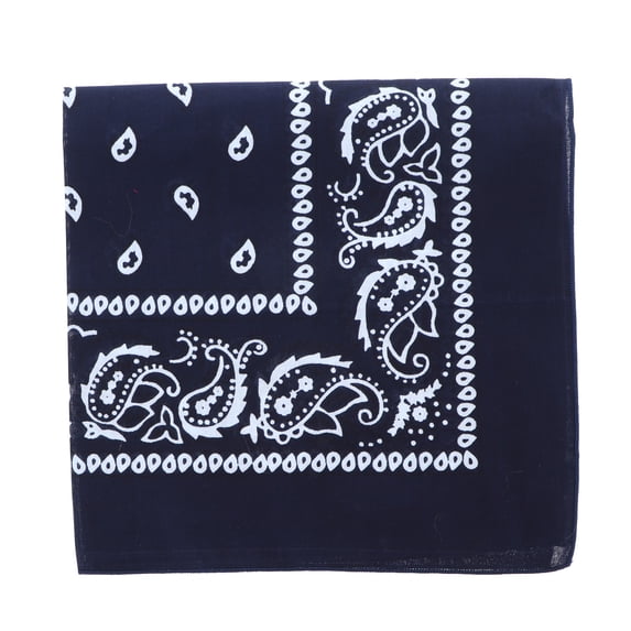 Motique Accessories Navy Paisley Bandana 22-inch 100% Cotton