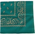 thumbnail image 1 of Motique Accessories 22-inch Cotton Paisley Bandana - Green Gold, 1 of 4