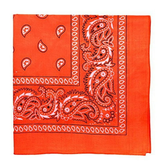 Motique Accessories 22 inch Neon Cotton Paisley Bandana