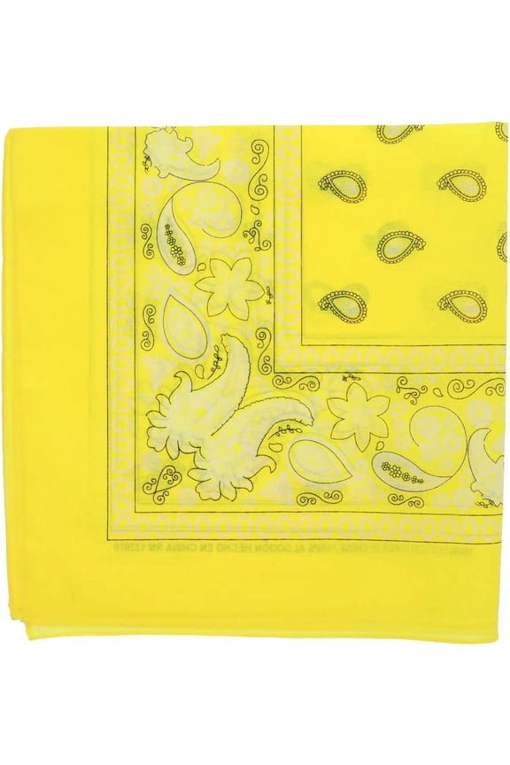 22 inch Neon Cotton Paisley Bandana