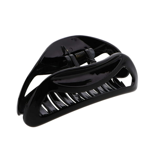 Motique Accessories 3.5 inch Cutout Acrylic Jaw Clip Hair Claw Clip for Women - Panther Black