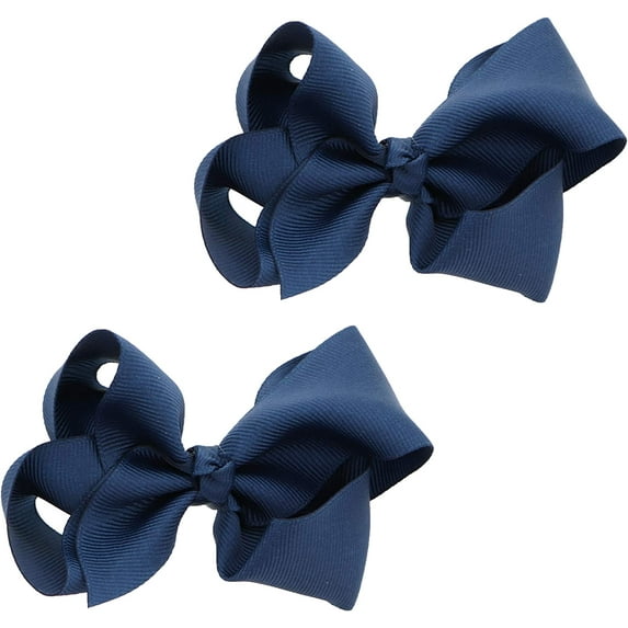 3 Inch Grosgrain Bow for Little Girls- Set of 2