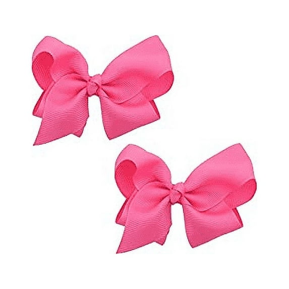 3 Inch Grosgrain Bow for Little Girls- Set of 2