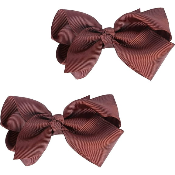 3 Inch Grosgrain Bow for Little Girls- Set of 2