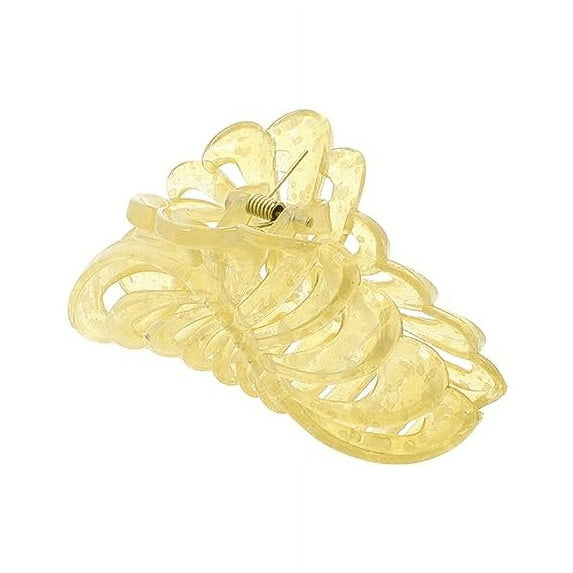 Motique Accessories 5 inch Large Jaw Clip Hair Claw with Leaf Design