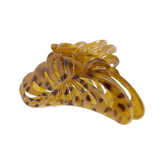 Motique Accessories 5 inch Large Jaw Clip Hair Claw with Leaf Design