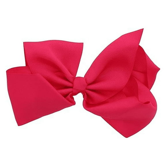 Motique Accessories 8 inch Grosgrain Hair Bow for Teen Girls (Hot Pink)