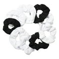 thumbnail image 1 of Motique Accessories 9 Pack Scrunchies Hair Ties Perfect for Adult Female and Girls (6 White 3 Black), 1 of 5