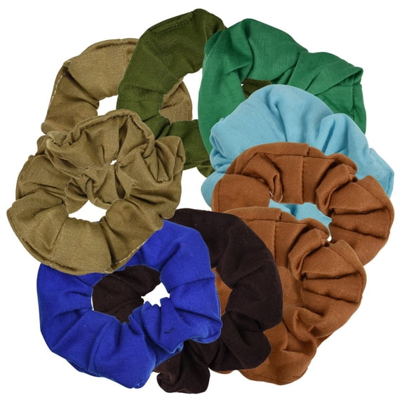 Motique Accessories 9 Pack Scrunchies Hair Ties for Adult Female and Girls (Mixed Colors)
