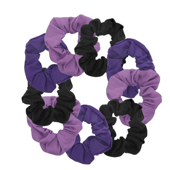 Motique Accessories 9 pack Scrunchies Hair Ties (Purples)
