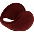 thumbnail image 1 of Motique Accessories Adjustable Ear Warmers Men Women Solid Polar Fleece Folding Winter Earmuff-Red, 1 of 5