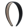 thumbnail image 1 of Motique Accessories Black 1 inch Satin Hard Headband, 1 of 5