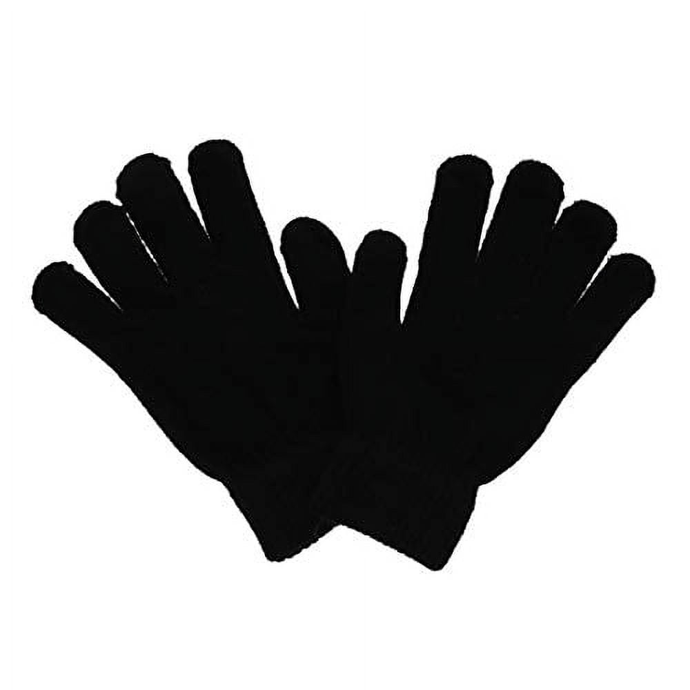 Motique Accessories Black Kids Gloves Magic Knit Gloves for Girls/Boys