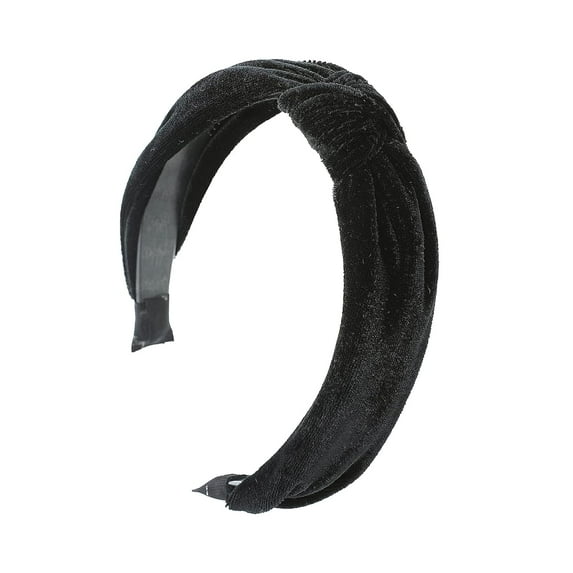 Motique Accessories Black Velvet Knotted Headbands for Adult Female and Girls
