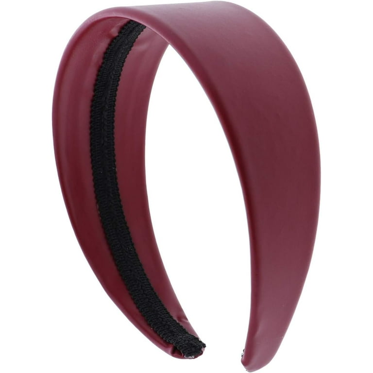 LEATHER HAIR BAND BROAD MAROON LEATHER HAIR BAND BROAD MAROON