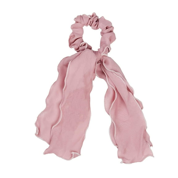 Motique Accessories Chiffon Scrunchie, Tails Hair Ties Mauve Hair Ribbons Scrunchie for Girls