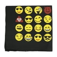 thumbnail image 1 of Motique Accessories Cotton Print Bandana -  Black Emoji, 1 of 4