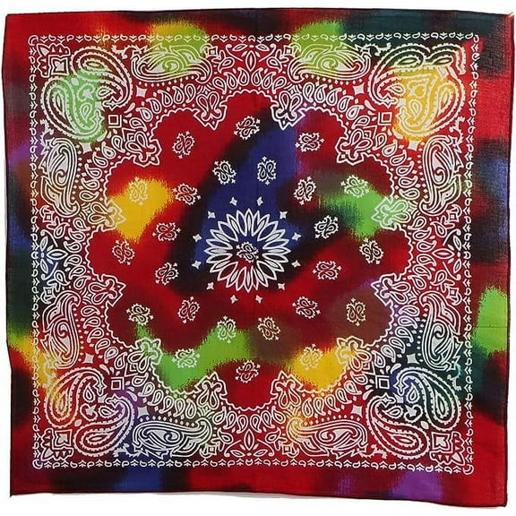 Motique Accessories Cotton Print Bandana-Colorful Paisley