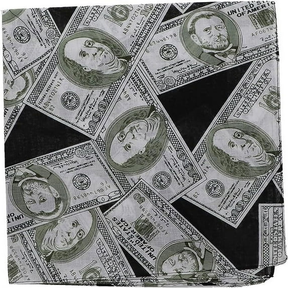 Motique Accessories Cotton Print Bandana-Large Dollars