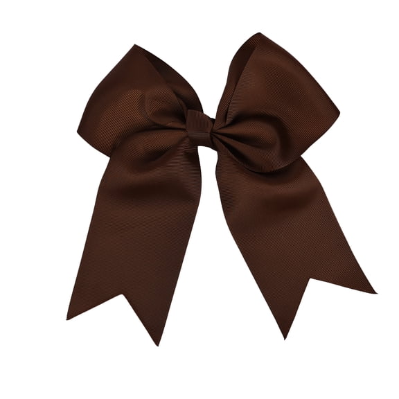 Motique Accessories Dark Brown Jumbo Hair Bow Clip with Tails for Child Girls - Beige