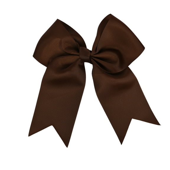 Motique Accessories Dark Brown Jumbo Hair Bow Clip with Tails for Child Girls - Beige