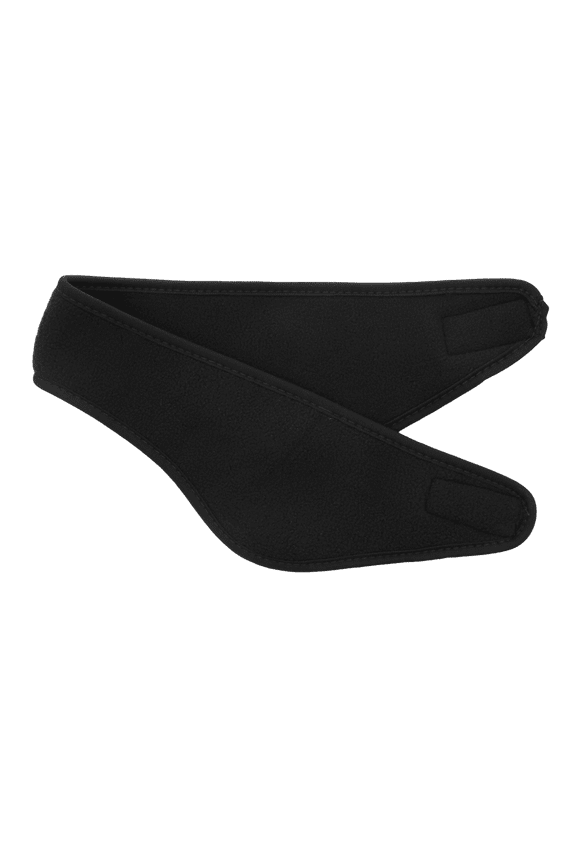 Fleece Ear Muff Head Wrap with Closure Winter Earmuff - Black