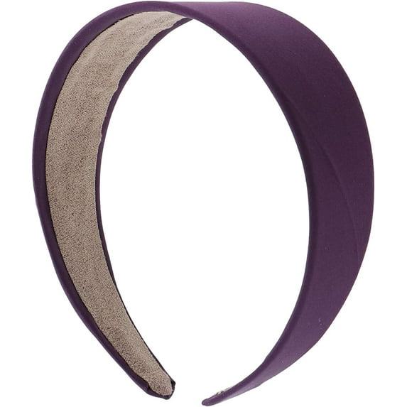 Motique Accessories Girls 2 inch Satin Headband - Dark Purple