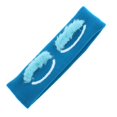 thumbnail image 1 of Motique Accessories Girls Stretchy Knit Headband with Eyes and Fuzzy Eyebrows-Turquoise, 1 of 3