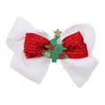 thumbnail image 1 of Motique Accessories Hair Bow with Christmas Tree Sequins Bow - White, 1 of 5