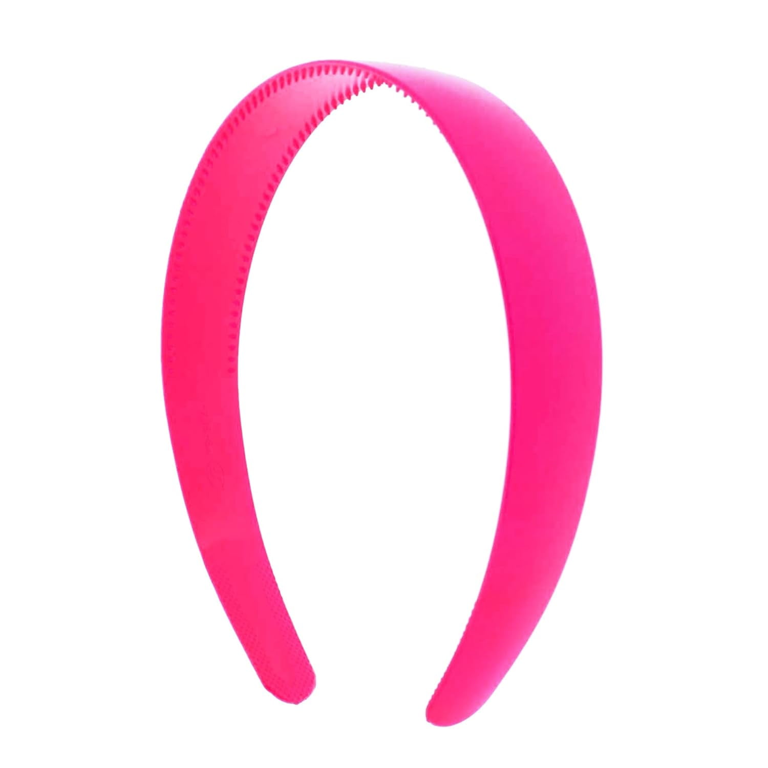 Motique Accessories Hot Pink 1 Inch Plastic Hard Headband with Teeth